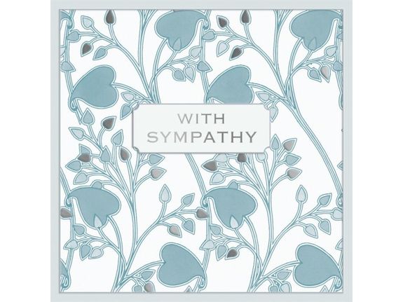 Heart Shaped Leaf Design Sympathy Card image 0