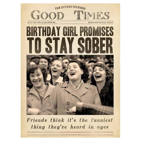 Birthday girl Promises To Stay Sober