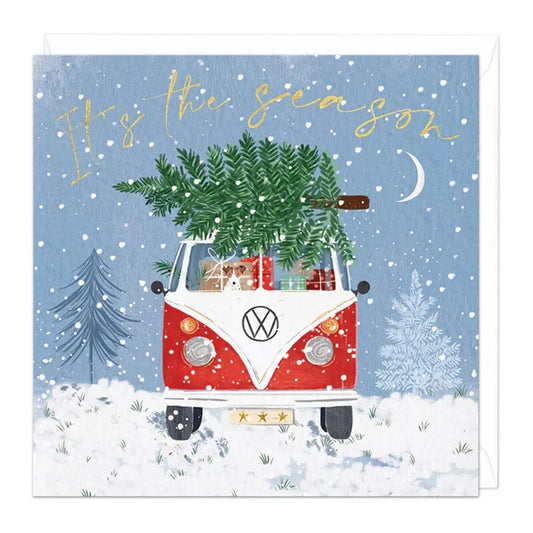 It’s the Season Christmas Card – VW Camper Van Design
