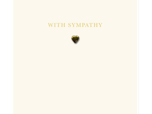 With Sympathy with Gold Heart image 0