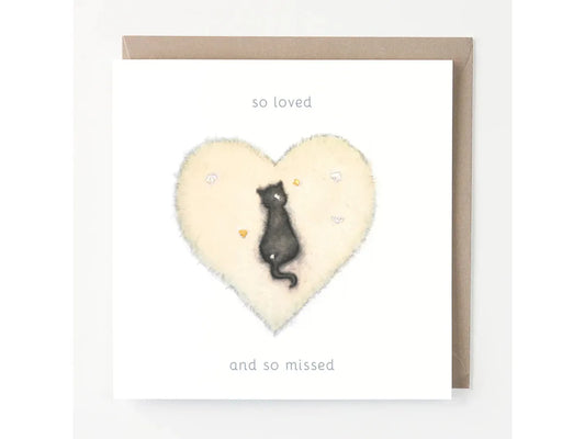 So Loved and So Missed - Cat Sympathy Card image 0