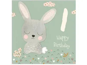 1st Birthday Bunny Card image 0