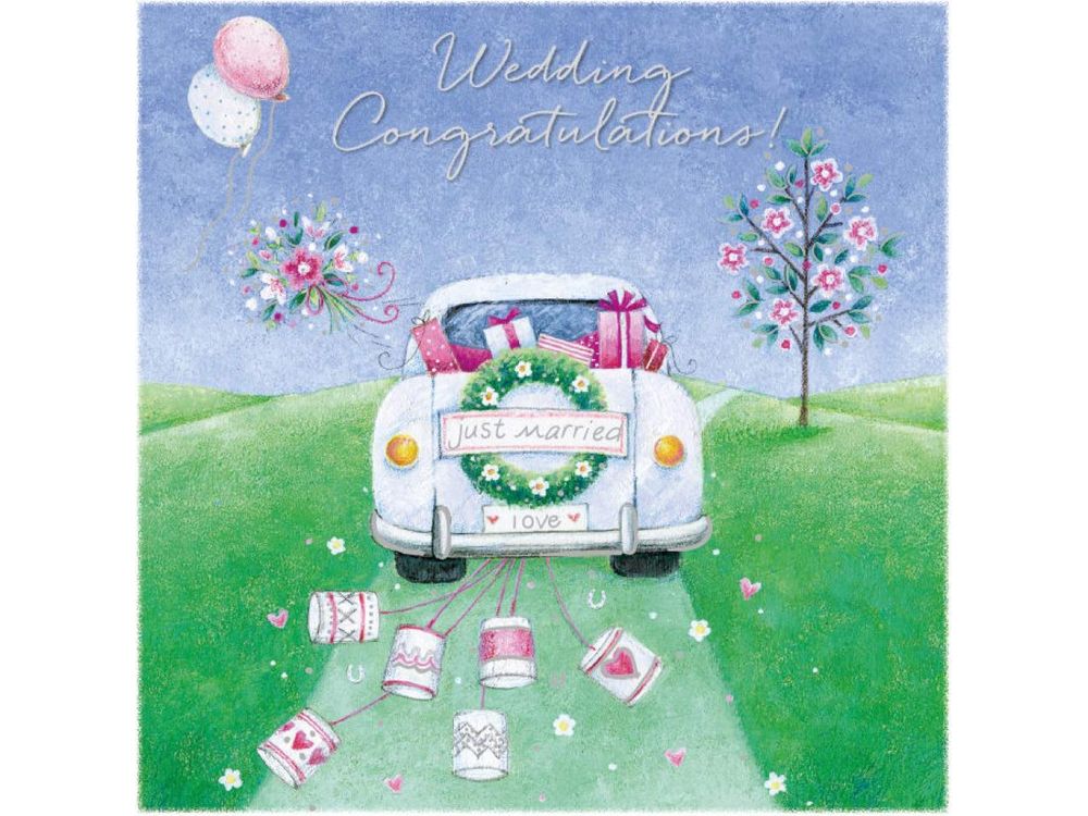 Just Married Greeting Card by Tricia Harrison image 0