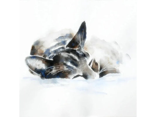 'Sleepy' Cat Greeting Card image 0