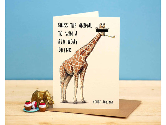 Giraffe Birthday Card image 0