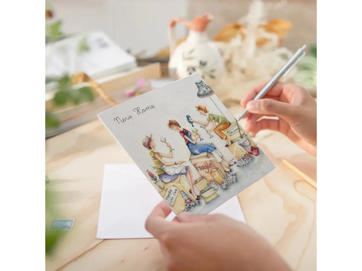 Girls together 'New Home' Card image 2