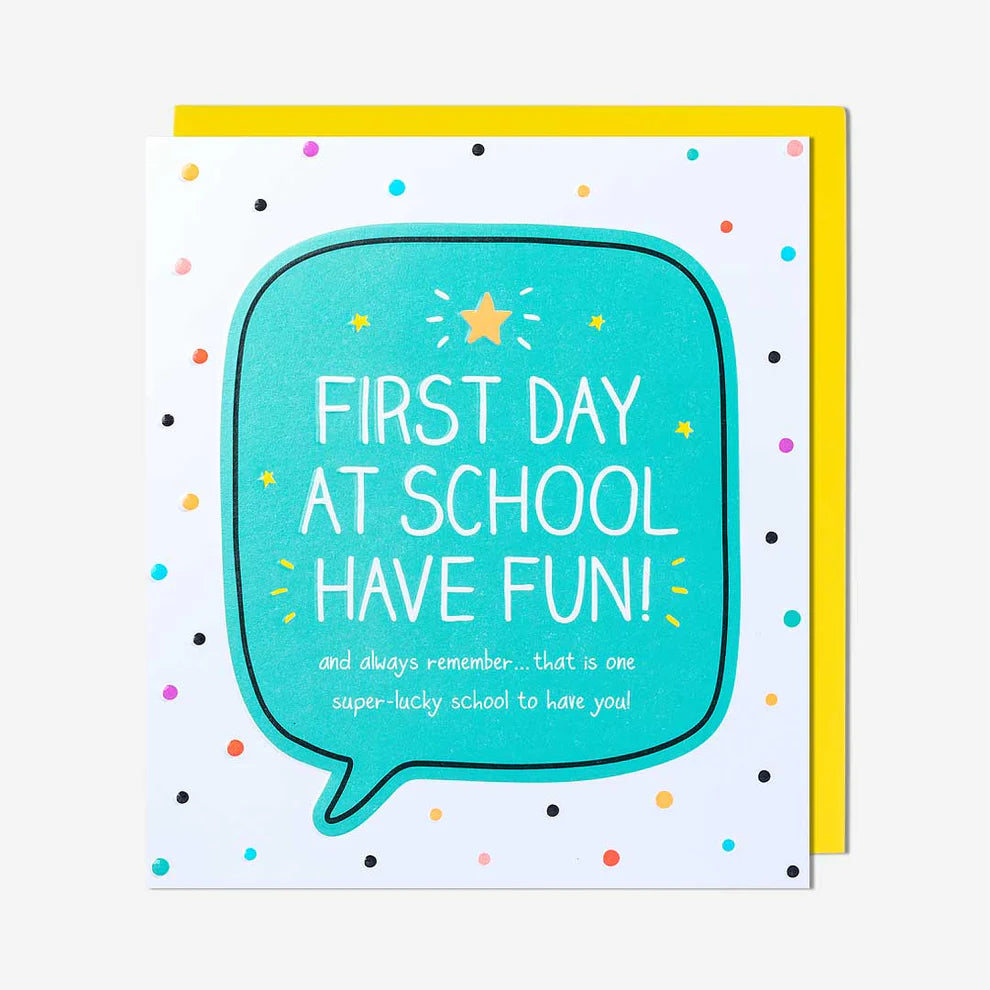 Super Lucky School First Day At School Card