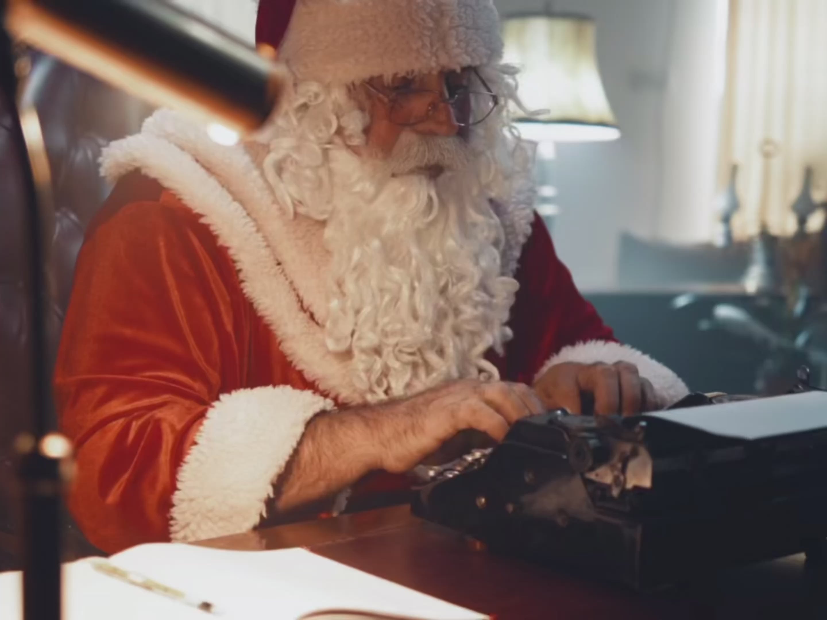 Load video: Handwritten santa letter with border collie