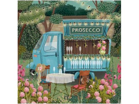 Prosecco Van Greeting Card