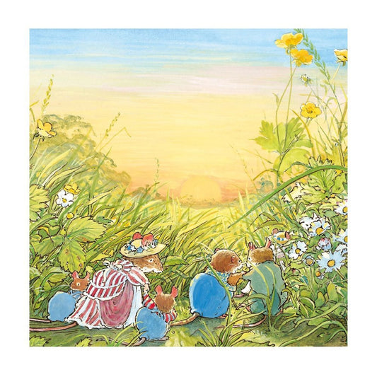 Brambly Hedge Sunset in the Meadow Greeting Card